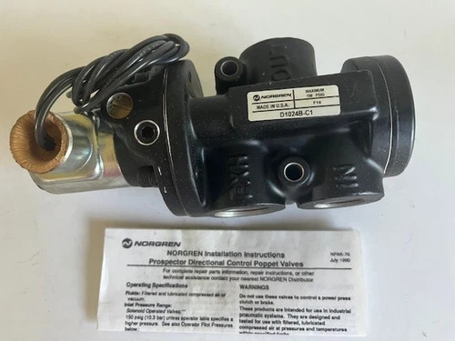 Norgren D1024B-C1 Poppet Solenoid Valve 3 Port 2 Position Normally Closed — product image 4 of 7