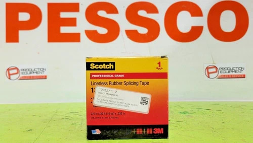 3M Scotch 130C Linerless Rubber Splicing Tape, 3/4 in x 30 ft (Lot of 12 Rolls)