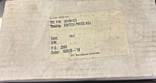 ITT Neo-Dyn Adjustable Pressure Switch 101P41C3 5-75 PSIG — product image 6 of 6