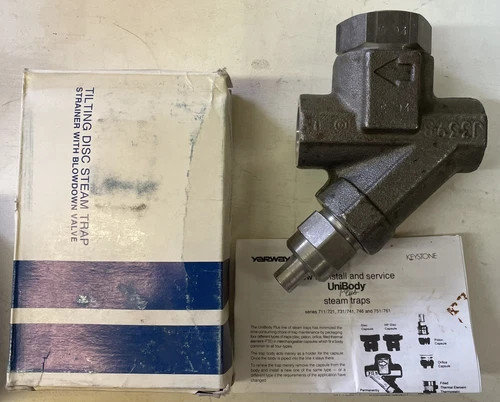 Yarway 711/721 UniBody Disc Steam Trap 1/2" Socket Weld with Strainer and Blowoff Valve — primary product image