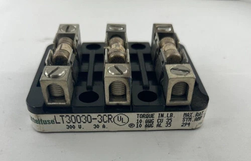 Littelfuse LT30030-3CR Powr-Gard 3-Pole Class T Fuse Block Holder