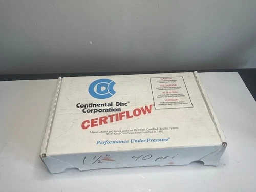 Continental Disc Sanitrx SF Rupture Disc 1-1/2" 40 PSIG @ 72°F