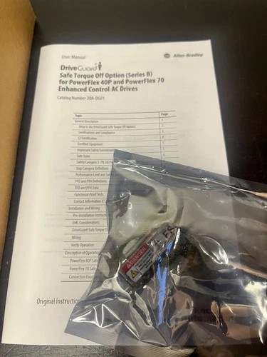 Allen Bradley 20A-DG01 DriveGuard Safe Torque Off Option Kit for PowerFlex VFD — product image 3 of 6