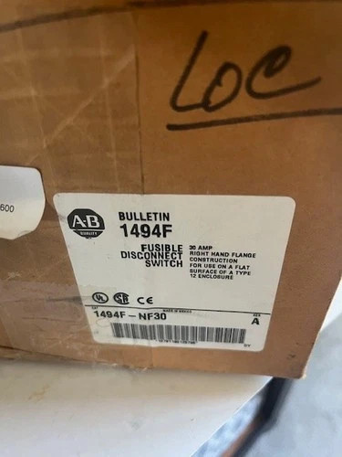 Allen-Bradley 1494F-NF30 Fusible Disconnect Switch 30A Right Hand Flange — product image 6 of 6