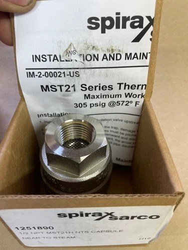 Spirax Sarco MST21H Thermostatic Steam Trap, 1/2 NPT