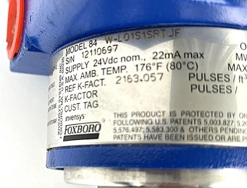 Foxboro Intelligent Vortex Flowmeter 84W-L01S1SRTJF, 1" Wafer Style — product image 5 of 19