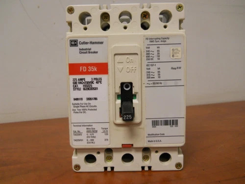Cutler-Hammer FD3225 225A 600V 3-Pole Molded Case Circuit Breaker — primary product image