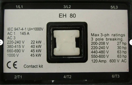 EH 80 3-Pole AC Contactor (Aftermarket for ABB EH-80-30-22) — product image 2 of 10