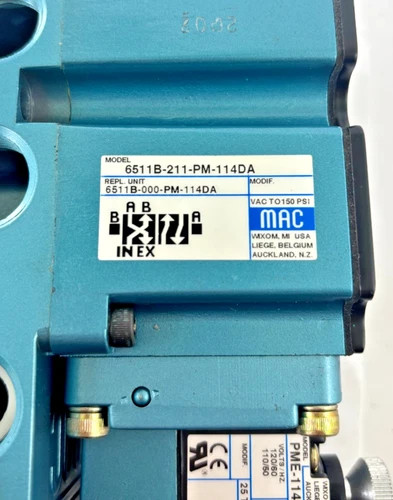MAC Valves 6511B-211-PM-114DR Pneumatic Solenoid Valve — product image 7 of 7