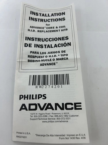 Philips Advance Core & Coil Ballast Kit 71A5792-001D — product image 4 of 8