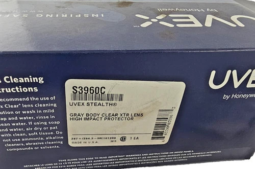 UVEX Stealth Safety Goggles S3960C Gray Body Clear XR Lens — product image 4 of 4