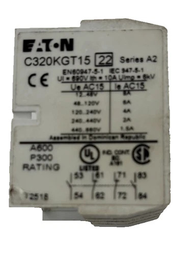 EATON C320KGT15 Series A2 Auxiliary Contact Block — primary product image