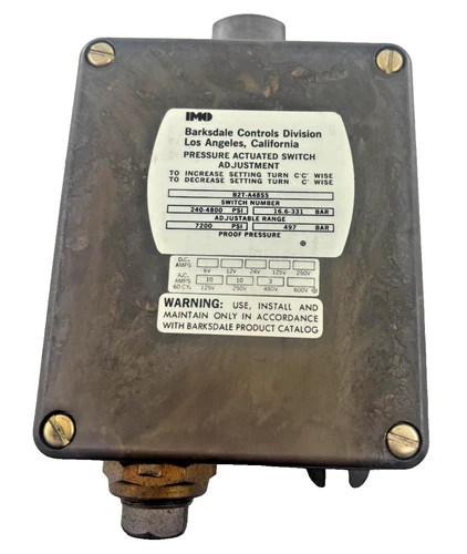 Barksdale B2T-A48SS Pressure Actuated Switch 240-4800 PSI — primary product image