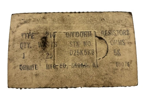 Ohmite D25K5K0 Adjustable Wirewound Resistor, 5K Ohms — product image 3 of 3
