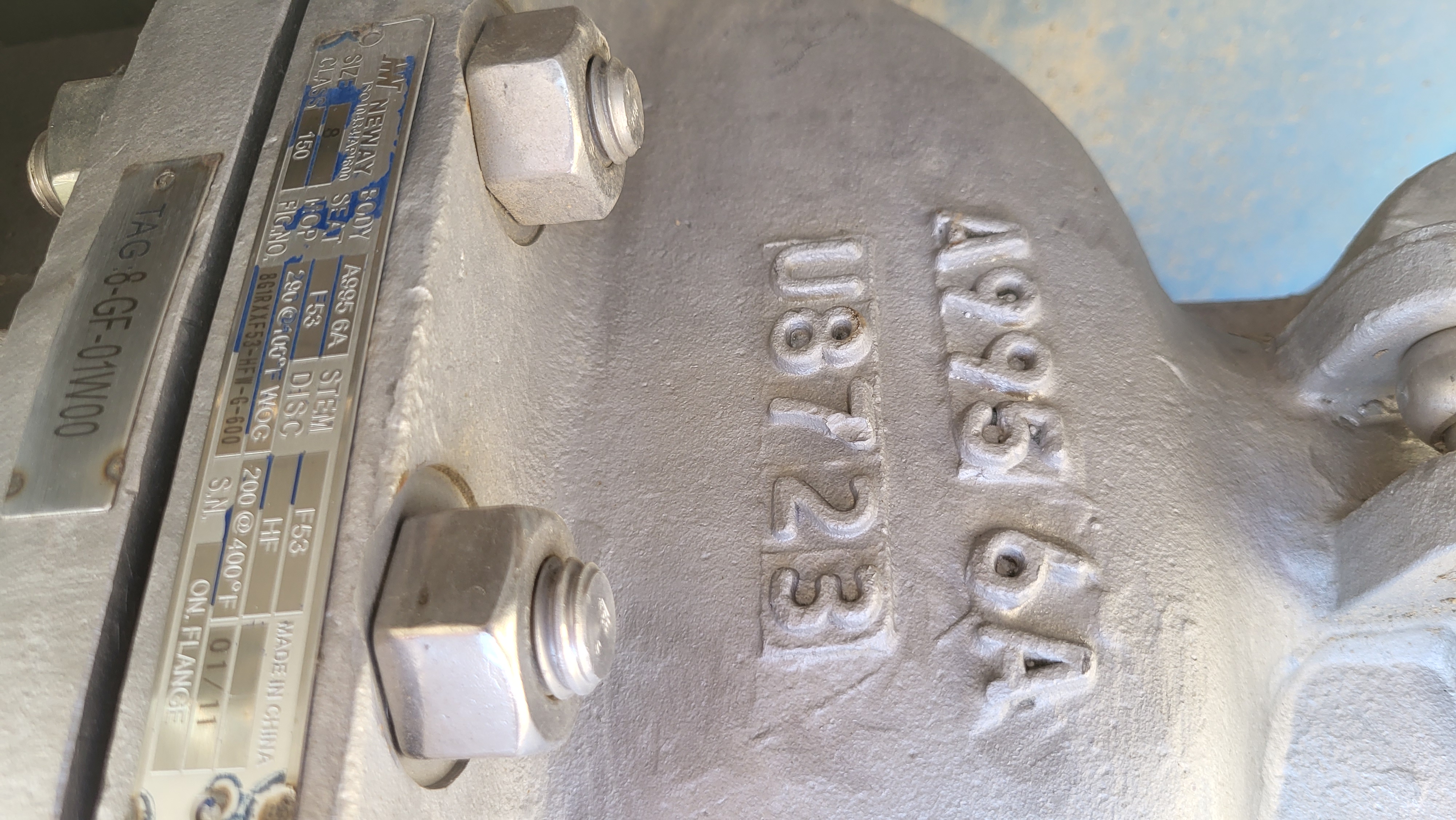 Neway Gate Valve 8G1RXF53-HFW-G-600, 8 Inch, Class 150 — product image 2 of 4