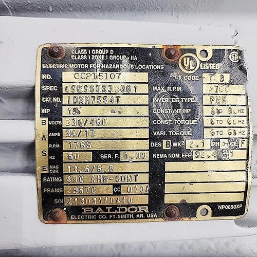 SPX Waukesha Cherry-Burrell 5070 Rotary Positive Displacement Lobe Pump with 15 HP Motor and 7.70:1 Gearbox — product image 18 of 19