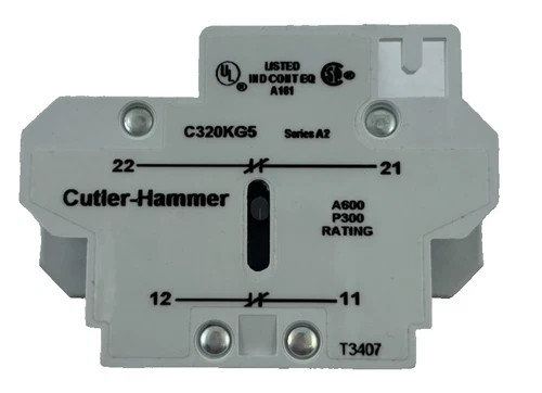 Eaton Cutler-Hammer C320KG5 Series A2 Side-Mounted Auxiliary Contact Block, 2 NC Contacts — product image 3 of 6