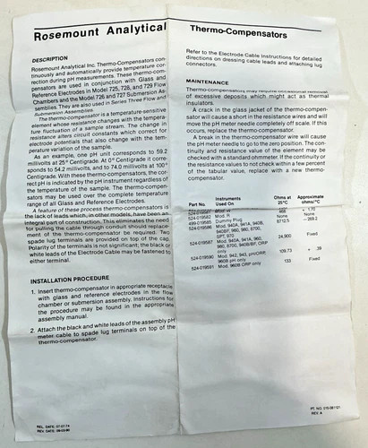 Rosemount Analytical Thermo-Compensator 524-19590 — product image 4 of 6