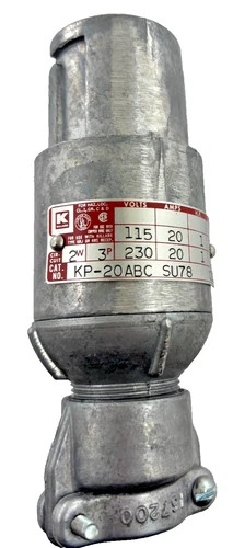 Killark KP-20ABC SU78 20A 115/230V AC Industrial Pin and Sleeve Plug — product image 3 of 8
