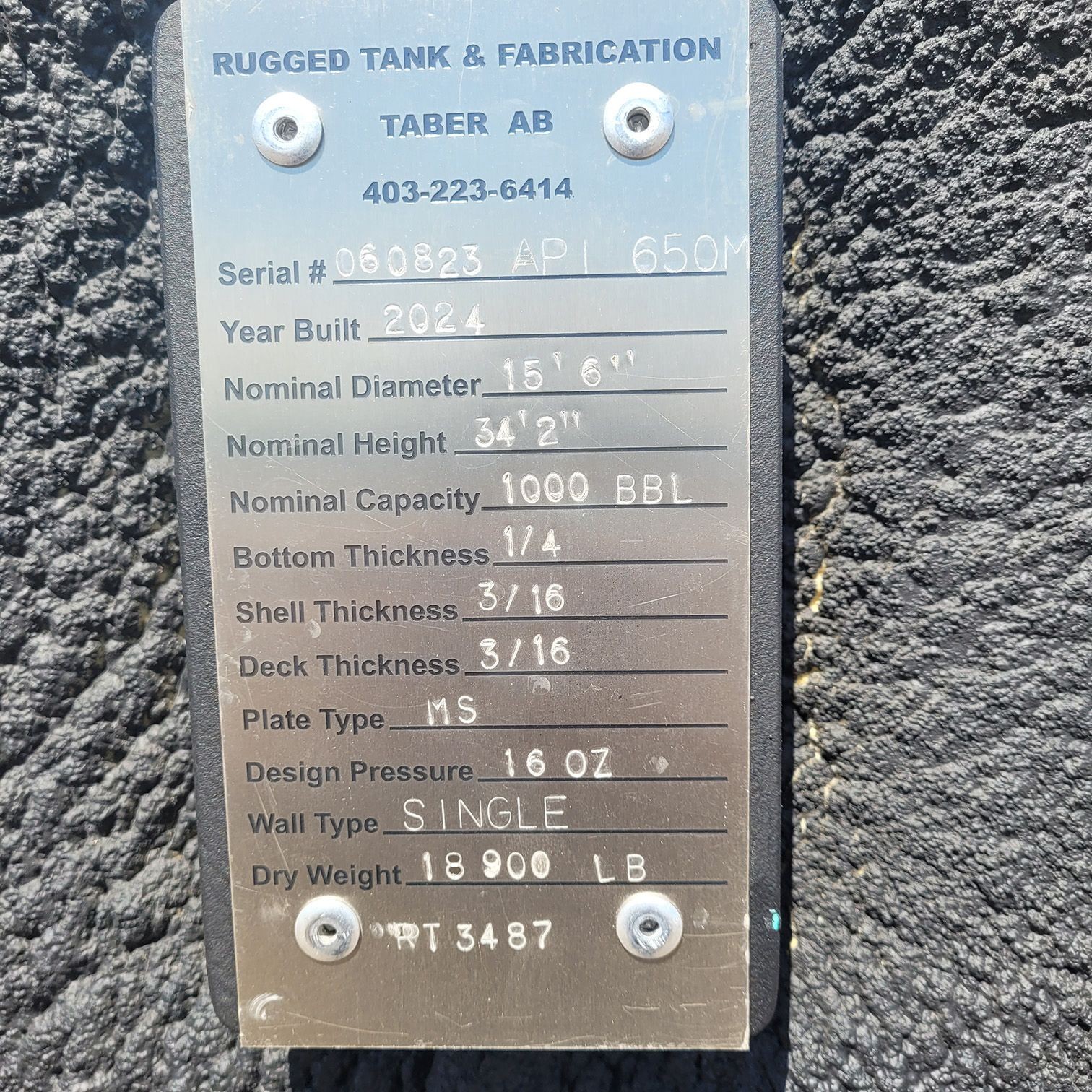New 1000 BBL Production & Sales Tanks — product image 2 of 6