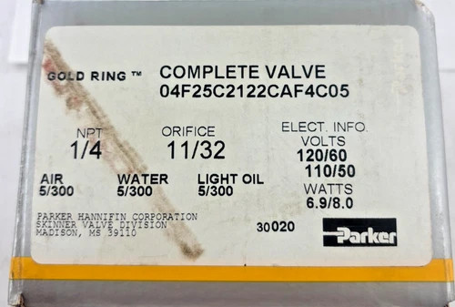 Parker Gold Ring Solenoid Valve 04F25C2122CAF4C05 — product image 9 of 9