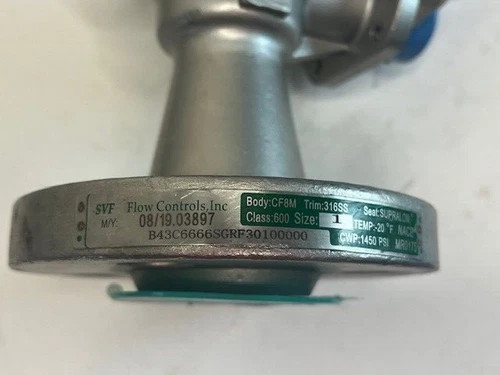 SVF Flow Controls 1 Inch Ball Valve BA43C6666SGRF30100000 316SS Class 800 — product image 2 of 7