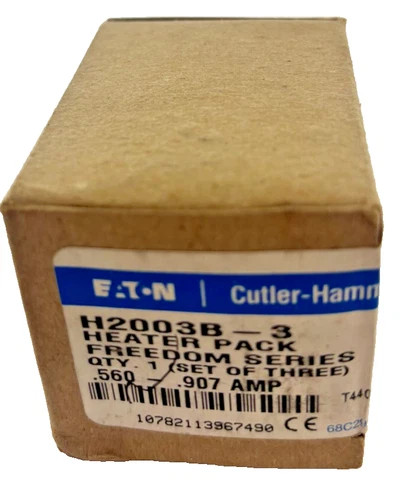 Eaton Cutler-Hammer H2003B-3 Freedom Series Overload Heater Pack, 0.560-0.907 Amp (Set of 3) — primary product image