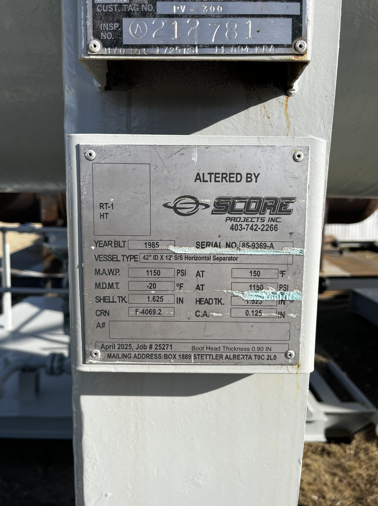 Maloney Steel Horizontal 3-Phase Separator 42" x 12' PV-300 — product image 3 of 11