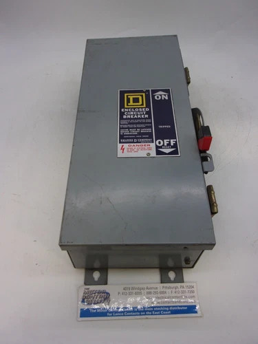 Square D Enclosed Circuit Breaker FA-100-AWK Series E1 — primary product image