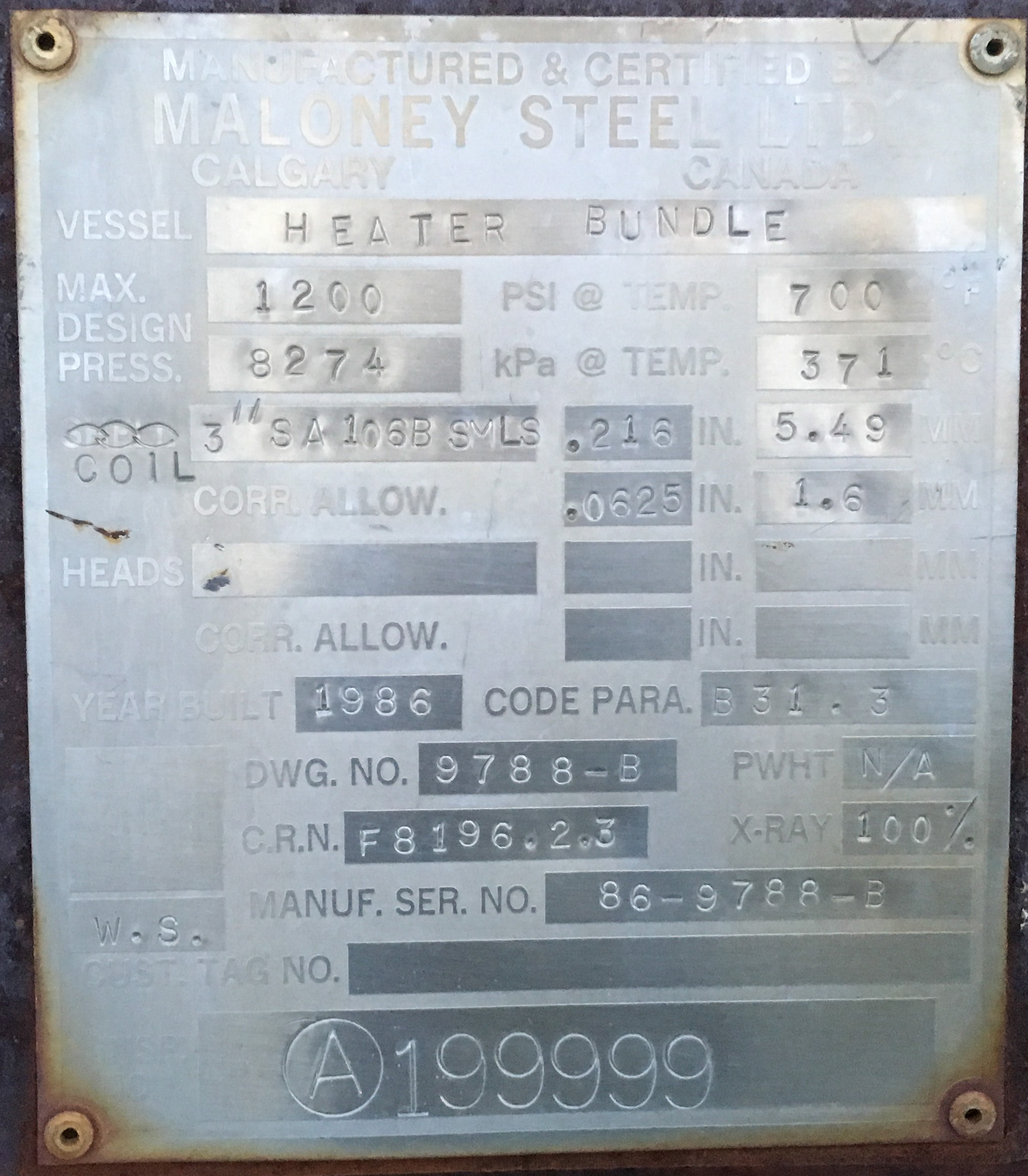 Maloney Steel 3.0 MMBTU Salt Bath Heater — product image 3 of 4