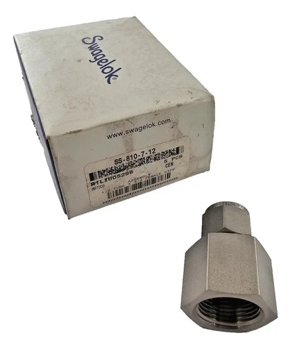 Swagelok SS-810-7-12 Female Connector 1/2 in. Tube OD x 3/4 in. FNPT, 316 Stainless Steel, Lot of 3 — product image 6 of 6