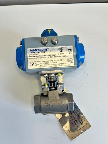 Jamesbury 3/4 Inch On/Off Ball Valve 9FB-3600-XTB with VPVL051DABD Actuator