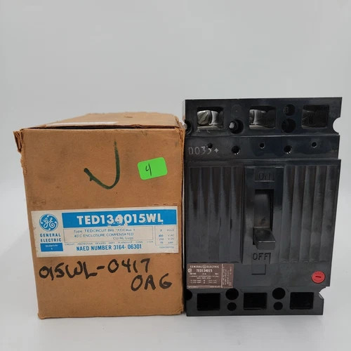 General Electric TED134015WL 3-Pole 15A Molded Case Circuit Breaker