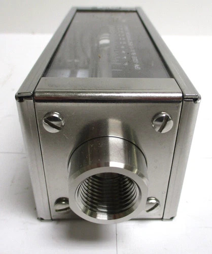 Parker Porter P46012243W Stainless Steel Glass Tube Flowmeter 1/2" FNPT — product image 3 of 7