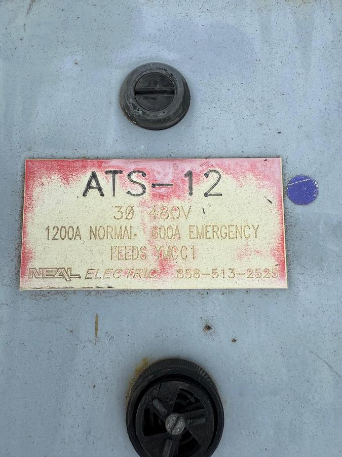 Russelectric RTBD-12004CEF 1200A Automatic Transfer Switch — product image 9 of 10
