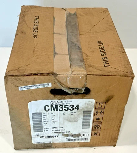 Baldor Reliance CM3534 Electric Motor 0.33 HP 1725 RPM 3-Phase TEFC 56C Frame