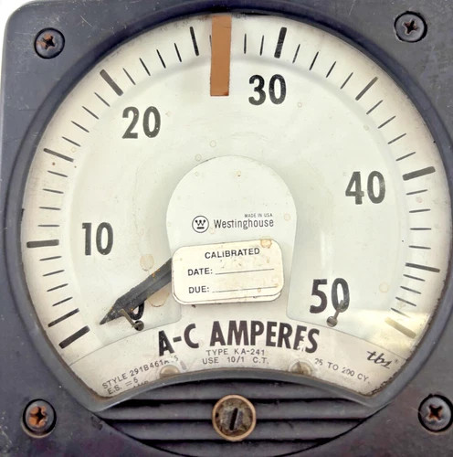 Westinghouse Type KA-241 Analog AC Ammeter Style 291B461A15