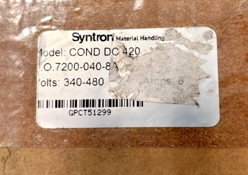 Syntron Conductor DC 420 Vibratory Feeder Controller — product image 8 of 8