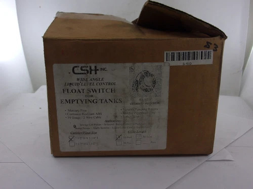 CSH 012M1A-20 Tethered Mechanical Float Switch N.O. 15 A 125VAC 1/2 HP Plug