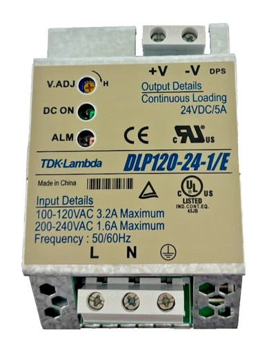 TDK-Lambda DLP120-24-1/E 120W DIN Rail Power Supply — primary product image