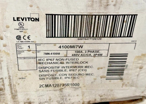 Leviton Powerswitch Mechanical Interlock 4100MI7W — product image 9 of 9