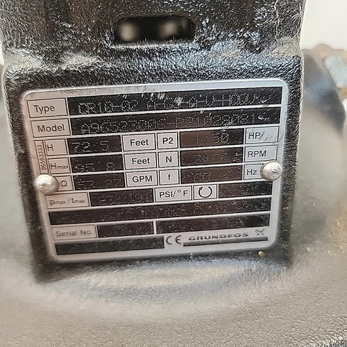 Grundfos CR10-02 A-GJ-A-V-HQQV Vertical Multistage Centrifugal Pump — product image 4 of 7