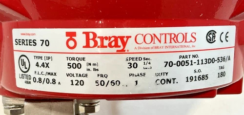 Bray Series 70 Electric Actuator with 1-1/4 Inch Flanged Ball Valve 70-0051-113D0-536/A — product image 2 of 9