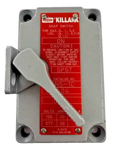 Hubbell Killark XNS-1C Explosion-Proof Snap Switch — product image 3 of 7