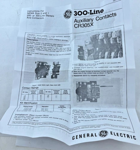GE Auxiliary Contact CR305X100C for Sizes 0 & 1 NO/NC Basic Block — product image 6 of 6