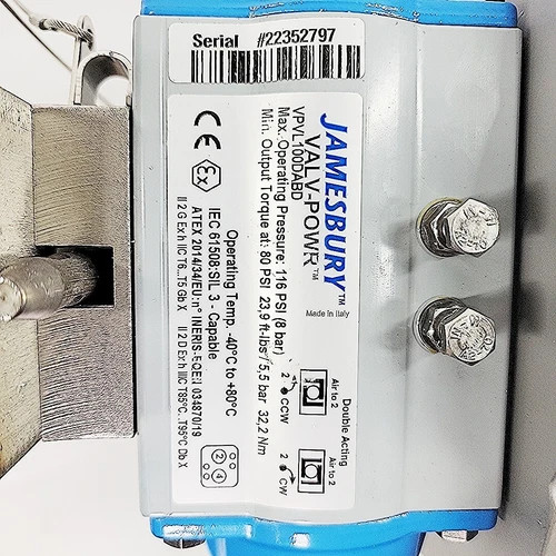 Neles Jamesbury 2-inch Ball Valve RECA02CJJSTA with VPLV100DABD Pneumatic Actuator — product image 4 of 10