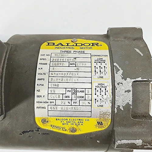 Baldor VM3546T 1HP 1725 RPM Three Phase Industrial Motor — product image 3 of 5