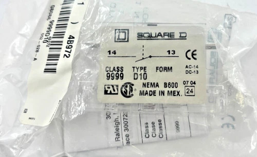 Square D 9999D10 Auxiliary Contact Kit for 8910 DPA Contactor — product image 3 of 3