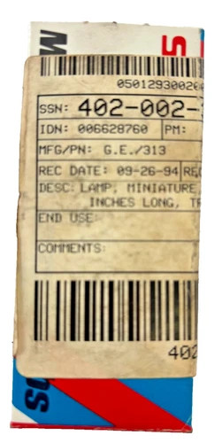 Sylvania 313 Miniature Lamp Bulb – Industrial Indicator Light (10/BOX) — product image 3 of 4