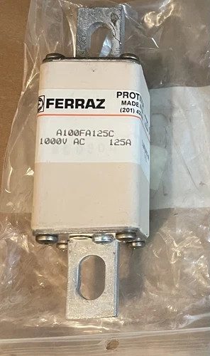 Ferraz Protistor Semiconductor Fuse A100FA125C 1000VAC 125A — primary product image